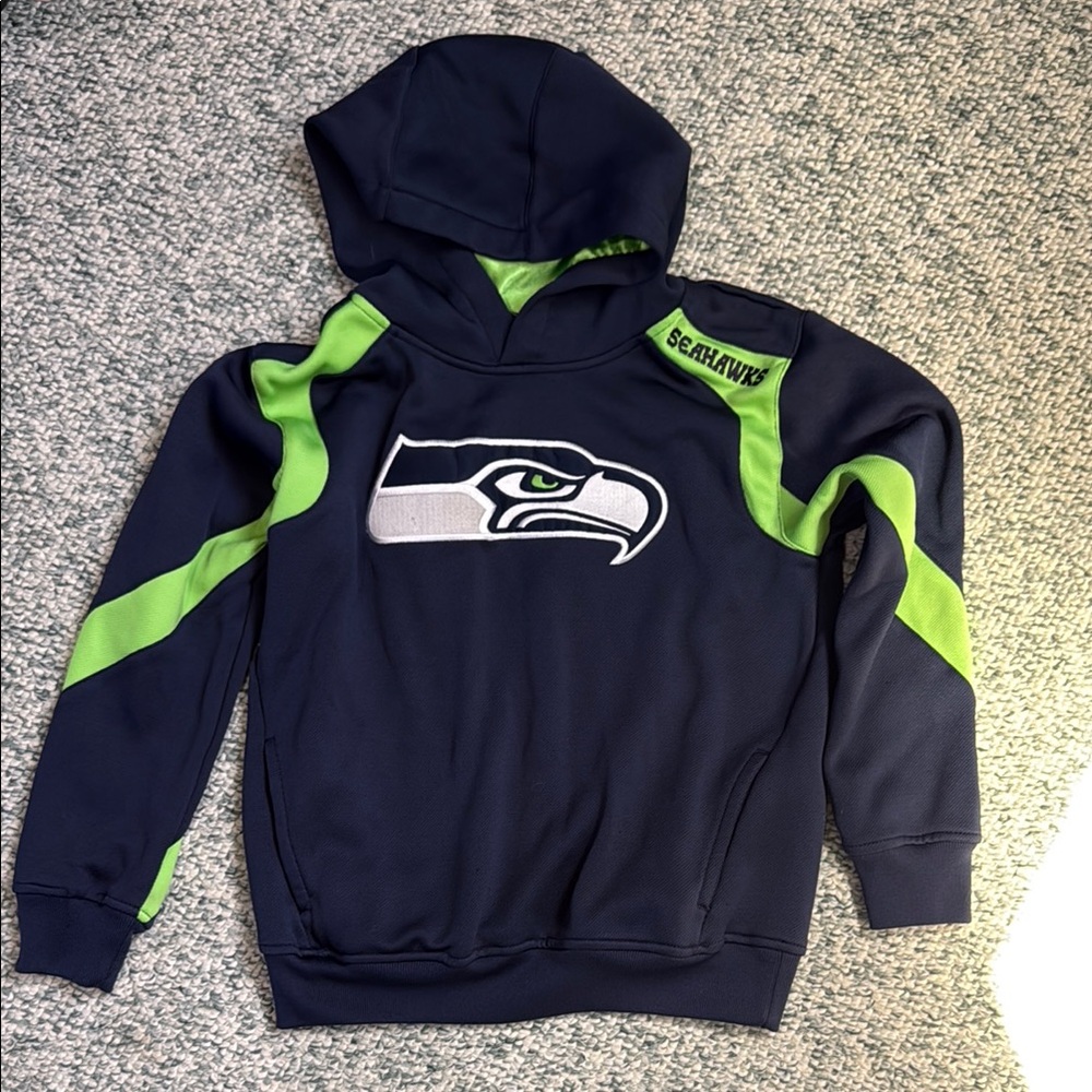 NFL Blue and Green Seahawks Hoodie Sweatshirt